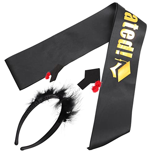 Healvian 1satz Abschluss-stirnband Mit Doktorhut Und Schärpe Für Abschlussfeiern Cosplay Fotorequisite Dekorativ Teiliges Für Unvergessliche Erinnerungen von Healvian