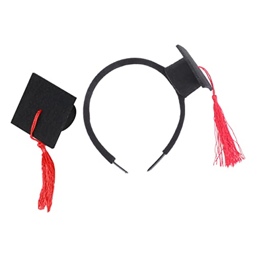 Healvian 1satz Doktorhut Haarschmuck Mit Quasten Abschlussfeier Haaraccessoires Für Graduierungen Und Fotografie Haarband Und Haarspange Teiliges von Healvian