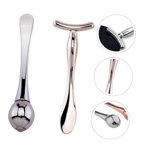 Healvian 1 Satz Augencreme Massage Set mit T Förmigem Roller und Löffel Teiliges Silber Zinklegierungset für Gesichtspflege und Make Up Tragbar und Einfach zu Handhaben Healvian 1 Satz Augencreme Massage Set mit T Förmigem Roller und Löffel Teiliges Silber Zinklegierungset für Gesichtspflege und Make Up Tragbar und Einfach zu Handhaben von Healvian