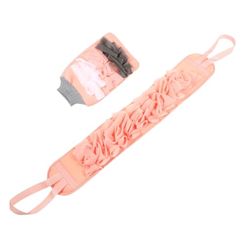 Healvian 1 Satz Badetuch Badeschwamm exfoliating glove bathbucket grime Rückenschrubberband Luffa-Körperwäscher Handschuhe Badeblume Duschsachen doppelseitig Gesichtstuch Ballaststoff Rosa von Healvian