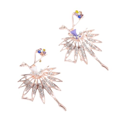 Healvian 2stücke Tanzende Mädchen Brosche Anstecknadel Damen Brosche Mode Broschen Party Broschen Für Kleidung Taschen Hüte Schals von Healvian