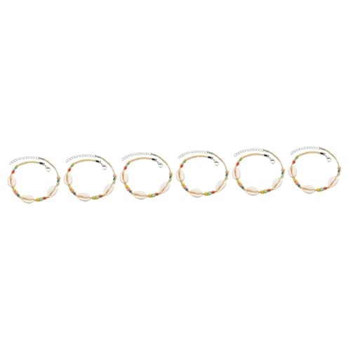 Healvian 2stücke Perlen Fußkettchen Ethno Stil Bunte Armbänder Shell Schmuck Reise Geschenk Accessoires Für Kleidung von Healvian
