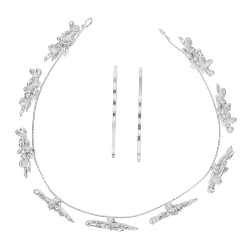 Healvian 1satz Bridal Headband Mit Rhinestone Und Perlen Für Frauen Eleganter Haarschmuck Für Hochzeiten Partys Und Besondere Anlässe Silberfarbener Kopfschmuck Für Bräute Und von Healvian