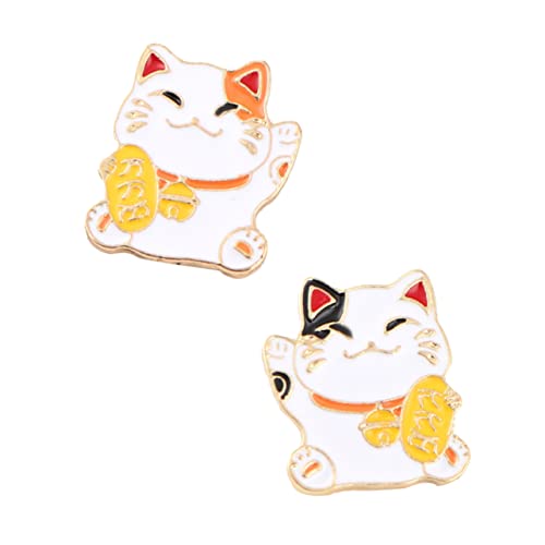 Healvian 1 Satz Brosche Cartoon Brosche Anstecknadel Kleidung Schmuck Für Mädchen Cartoon Anstecker Katzen Reversnadel Emaille Katzenschmuck Lustiger 2 Stück von Healvian