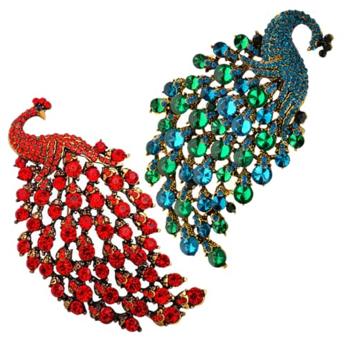 Healvian 1 Satz Broschen Zubehör Broschen Kleidernadeln Broschennadeln Für Pfauendekorationen Schmuck Glitzernde Brosche Dekorative Nadel Tiernadel Neuartige Brosche Anstecknadel 2 Stück von Healvian