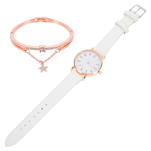 Healvian 1 Satz Damenuhr mit Armband Leichte Uhr für Frauen Modisches Design Verstellbare Schickem Armband von Healvian