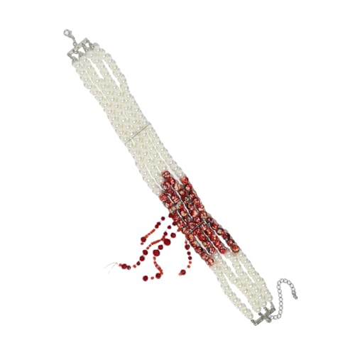 Healvian 1 Satz Gothic Perlenkette für Damen Verstellbare Halskette im Vintage mit Stilvollem Perlenschmuck für Partys Langlebig Hautfreundlich von Healvian