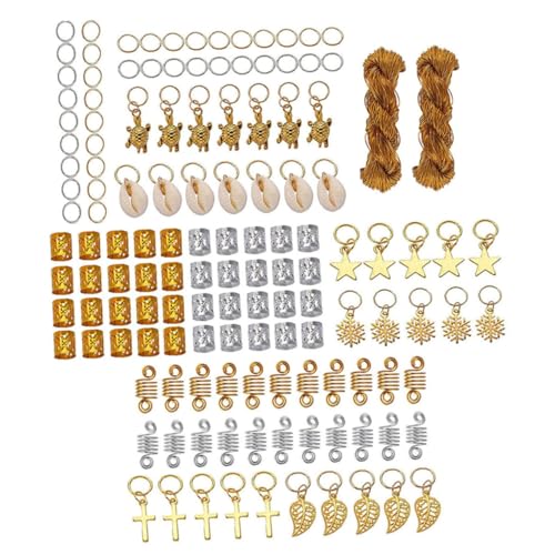 Healvian Metallisches Haar-accessoires-flechtset Für Damen Muscheln Für Haare Zopf Haar-charms Manschetten Ringe von Healvian