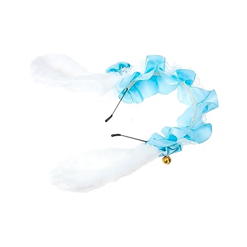 Healvian 1 Satz Hasenohr Stirnband tierische Ohren Schweine Welpenkostüm für mädchen kostüm Kaninchen-Cosplay Cowgirl-Hut Stirnband für Cosplay Stirnband für Frauen Plüsch Blue von Healvian