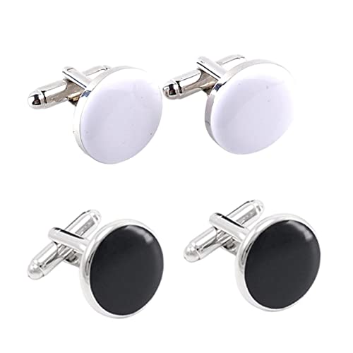 Healvian 1 Satz Herren Manschettenknöpfe Legierung Praktische Knöpfe Für Hochzeiten Partys Business Anlässe 2 Paare von Healvian