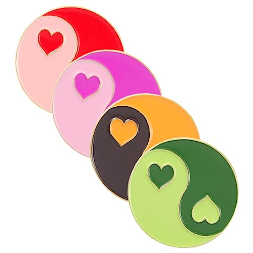 Healvian 1 Satz Herz Brosche Für Frauen Anstecknadel Für Kleidung Rucksack Accessoires Stilvolle Pins Für Besondere Anlässe Tägliche Outfits 4 Stück von Healvian