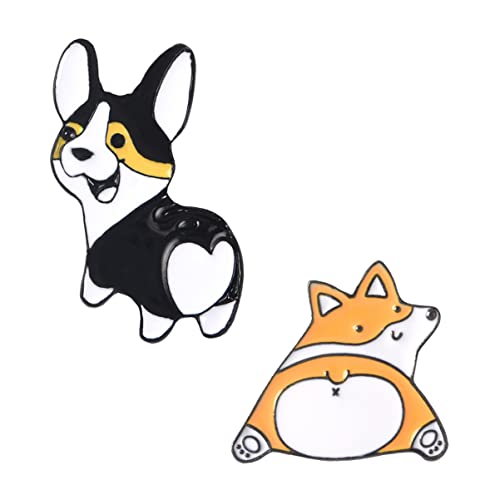 Healvian 2stücke Dekorative Brosche Aus Kreative Kleidung Brosche Husky Geformt Für Taschen Rucksäcke Hüte Schals Perfektes Für Valentinstag Geburtstag Weihnachten von Healvian