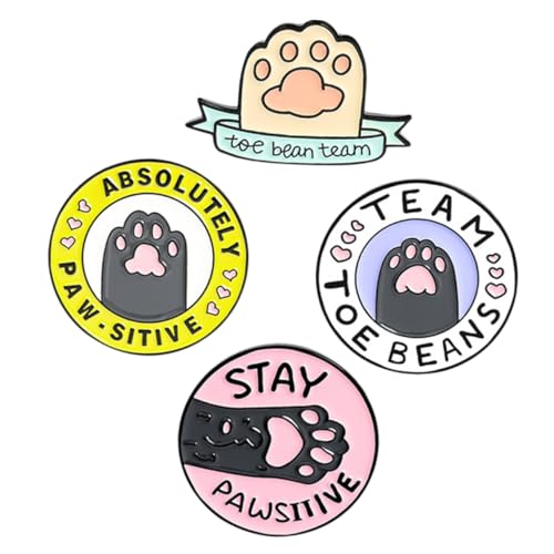 Healvian 4stücke Katzenpfote Brosche Schmuck Clip Schal Mantel Kleidung Dekoration Bastelarbeiten Geschenkidee von Healvian