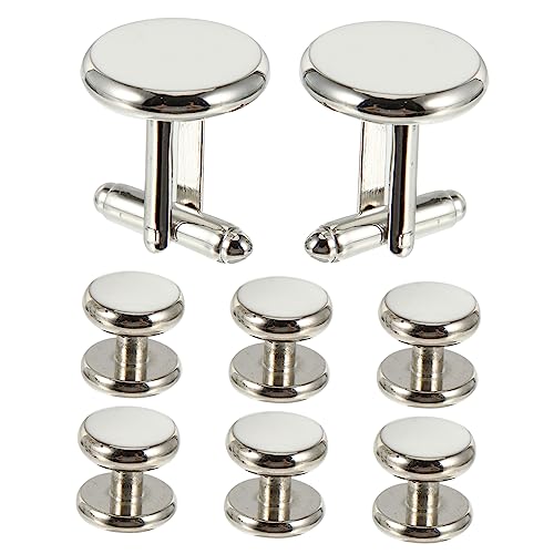 Healvian 1 Satz Klassische Manschettenknöpfe für Herren Teiliges Runde Form Hochwertigem für Anzüge Hochzeiten und Besondere Anlässe von Healvian