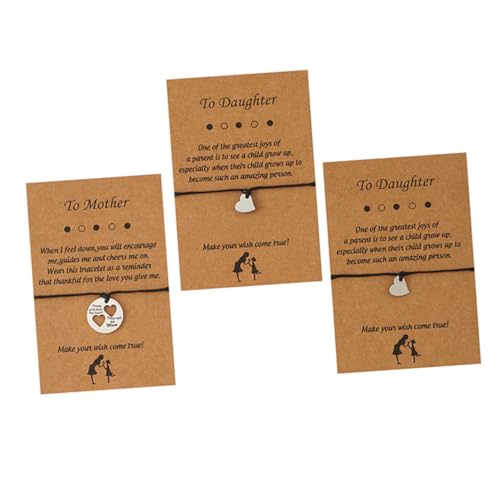 Healvian 1 Satz Knot String Armband für Mutter Handgefertigte Geflochtene Armbänder Wachs Schnur Perfektes Verbindungsgeschenk für Unvergängliche Healvian 1 Satz Knot String Armband für Mutter Handgefertigte Geflochtene Armbänder Wachs Schnur Perfektes Verbindungsgeschenk für Unvergängliche von Healvian