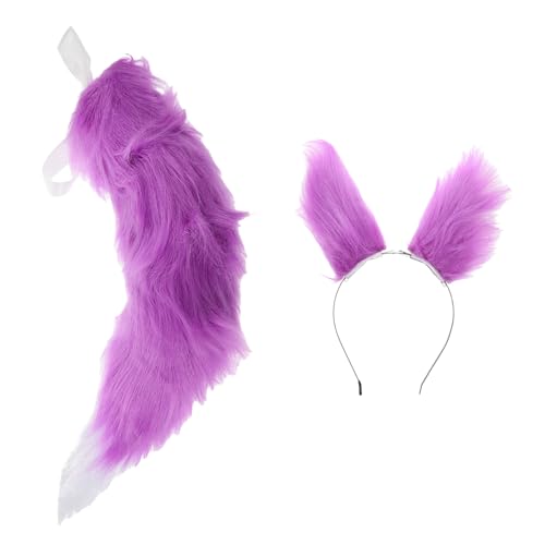 Healvian 1satz Handgefertigten Fuchsohren Und Niedliche Tierkostüm-accessoires Für Cosplay Partys Und Halloween Lange Ohren Und von Healvian