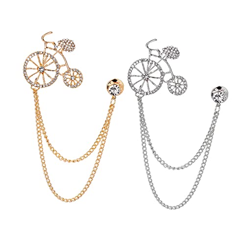 Healvian 2 Stücke Damen Broschen Kleidungs Brustnadel Kreative Fahrrad Brosche für Taschen Rucksäcke Hüte und Schals Dekoration für Partys und Anlässe von Healvian
