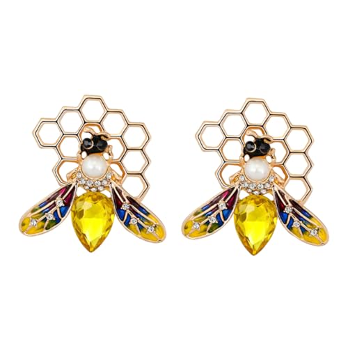 Healvian 1 Satz Legierungs Broschen Stilvolle Tropföl Biene Brosche Für Kleidung Handtaschen Hüte Und Schals Einzigartige Accessoires Für Partys Und Alltag 2 Stück von Healvian