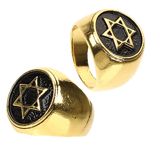 Healvian 1 Satz Männlicher Fingerring Titanschmuckringe Der Ring Halskettenverkürzer Verschluss Sechseckiger Sternring Männerring Hexagramm Fingerring Zarter Fingerring Retro 2 Stück Healvian 1 Satz Männlicher Fingerring Titanschmuckringe Der Ring Halskettenverkürzer Verschluss Sechseckiger Sternring Männerring Hexagramm Fingerring Zarter Fingerring Retro 2 Stück von Healvian