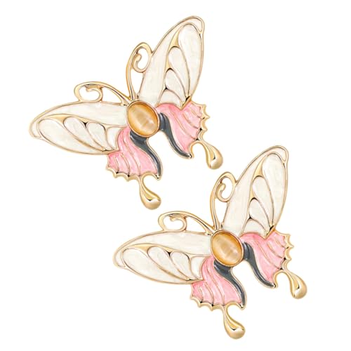 Healvian 2stücke Legierung Broschen Kleidung Ornamente Schmetterlinge Corsagen Weibliche Breastpins Dekorative Blumen Broschen Für Party Kleidungszubehör von Healvian