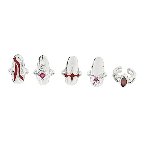 Healvian 1 Satz Nagelring Individuell Schwelle Sohlen Persönlich Faltbarer -dekoration Aufkleber Verkleiden Halloween-nagelkunstaufkleber Stengel Weiß Zinklegierung Healvian 1 Satz Nagelring Individuell Schwelle Sohlen Persönlich Faltbarer -dekoration Aufkleber Verkleiden Halloween-nagelkunstaufkleber Stengel Weiß Zinklegierung von Healvian