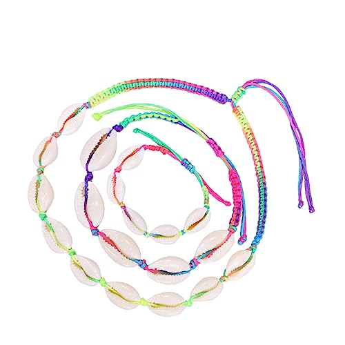 Healvian 1 Satz Natürliche Muschelschmuck für Frauen Handgefertigte Boho Armbänder Halskette Fußkette Sommer Am Strand Teiliges Healvian 1 Satz Natürliche Muschelschmuck für Frauen Handgefertigte Boho Armbänder Halskette Fußkette Sommer Am Strand Teiliges von Healvian
