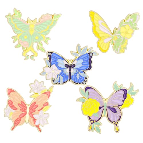 Healvian 5stücke Schmetterlingsbroschen Für Damen Vintage Broschennadeln Schal Schnallen Nadel Mit Sicherem Verschluss Dekorative Nadel Für Kleidungsschals von Healvian