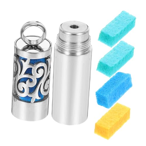 Healvian 1 Satz Parfümflasche Parfüm Halskette Anhänger Duft Halskette Aromatherapie duftend Dufthalter Halskette Diffusor Sterling Halsschmuck Frauen Halskette Zufällige Farbe von Healvian