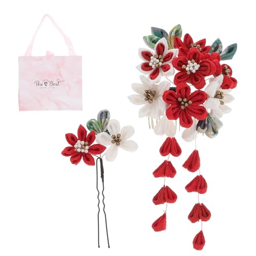 Healvian Hochzeit Weiß Haar Zubehör Floral Haar Für Frauen Mädchen Seide Kimono Decor von Healvian