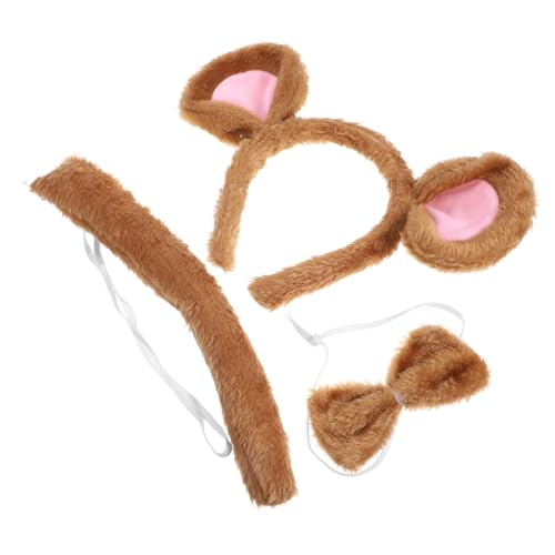 Healvian 1satz Mouse Kostümset Mit Ohren Und Fliege Für Halloween Und Kostümpartys Tierkostüm Zubehör Für Erwachsene Für Fasching Und von Healvian