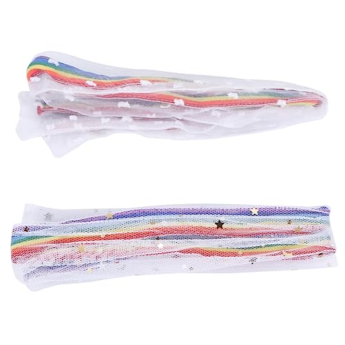 Healvian 1 Satz Regenbogenfarbige Haarschmuck Bandanas Für Damen Multifuntionale Bedruckte Schals Für Verschiedene Anlässe Atmungsaktiv Für Partys 2 Stück von Healvian