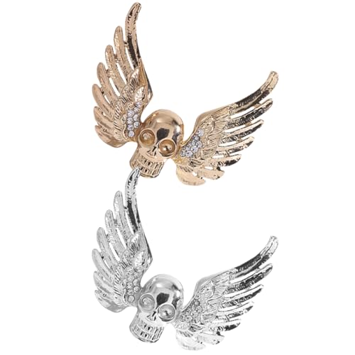 Healvian 1 Satz Retro Brosche Mit Schädel Und Flügel Design Damen Anstecknadel Für Kleidung Taschen Und Schals Langlebig Und Für Besondere Anlässe Und Alltag 2 Stück von Healvian