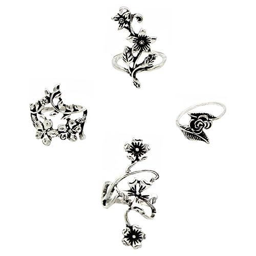 Healvian 1 Satz Ringset Damenring Damen Blumenring Personalisierter Ring Kreative Ringe Ringschmuck Ringdekoration Damen Fingerring Modische Ringe Blumenfingerring Legierung 4 Stück Healvian 1 Satz Ringset Damenring Damen Blumenring Personalisierter Ring Kreative Ringe Ringschmuck Ringdekoration Damen Fingerring Modische Ringe Blumenfingerring Legierung 4 Stück von Healvian