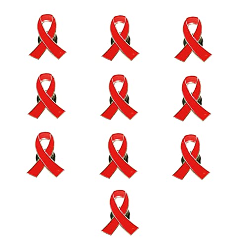 Healvian 10 Stück Rote Schleifenbrosche Für Damen Kreative Anstecker Aus Eisen Einzigartige Abzeichen Für Hochzeit Alltag Und Besondere Anlässe von Healvian