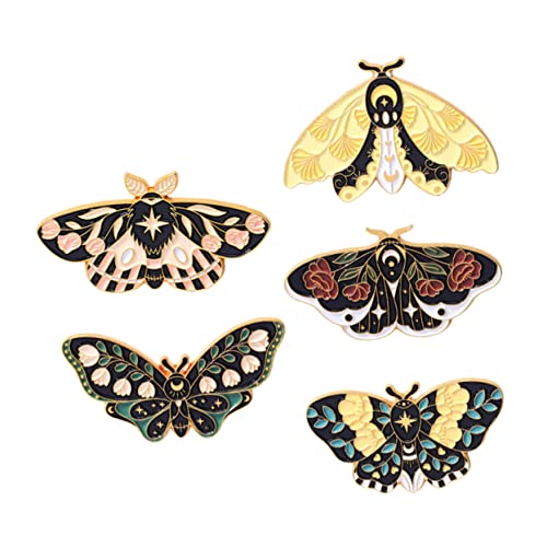 Healvian 5stücke Emaille-schmetterlingsbrosche Anstecknadel Für Damen Ansteckerschmuck Aus Legierung Vintage-design Leicht Zu Befestigen Für Kleidung Hüte Und Taschen von Healvian