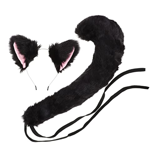 Healvian Tierfiguren Set Katzenohren Stirnband Festival Ohren Haarband Für Kostümpartys von Healvian