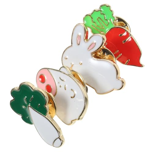 Healvian 1 Satz Teiliges Cartoon Metallbrosche Lustige Anstecknadel Mit Schwein Kaninchen Dekorative Brosche Für Kleidung Handtasche Hut Hochzeiten Zufällige Farbe 4 Stück von Healvian