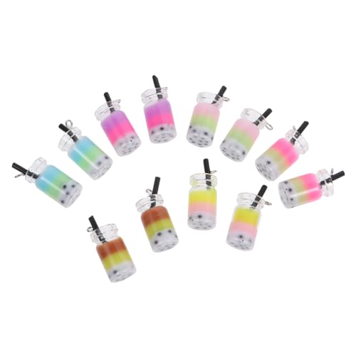Healvian 12stücke Milchtee Anhänger Harz Bubble Tea Charm Halskette Ohrringe Zubehör Diy Schmuck Verzierung von Healvian
