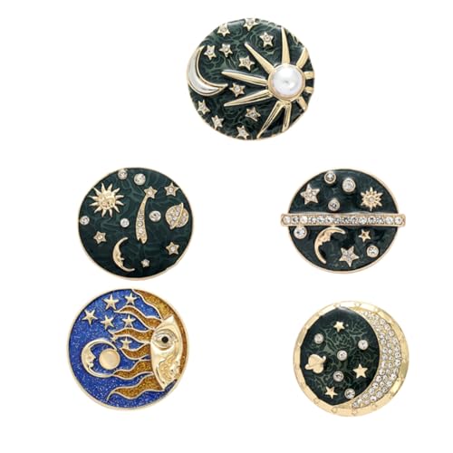 Healvian 1 Satz Teiliges Galaxy Themen Broschen Kreative Kleidung Brosche Vielseitige Anstecker Für Hochzeiten Partys Alltagsmode Leichte Dekoration 5 Stück von Healvian