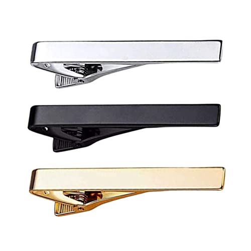 Healvian 1 Satz Teiliges Herren Krawattenclips Für Hochzeiten Business Necktie Clips Für Schmal Elegant Einfach Zu Verwenden Für Verschiedene Anlässe 3 Stück von Healvian