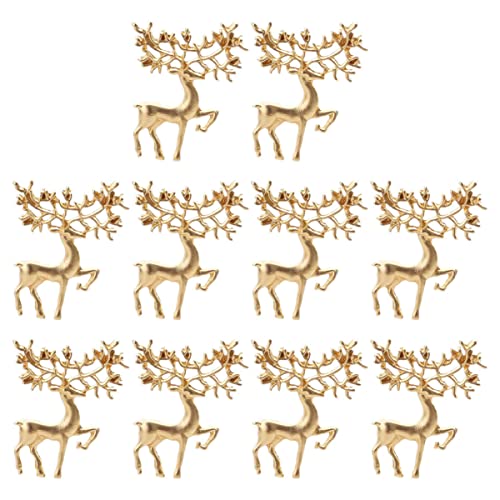 Healvian 1 Satz Teiliges Retro Elch Broschen Vintage Weihnachtsanstecker Für Damen Und Herren Kleidung Accessoires Für Partys Und Feiern 10 Stück von Healvian