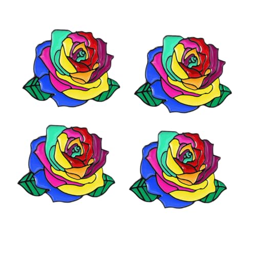 Healvian 1 Satz Teiliges Rosenbroschen Kreative Dekorative Broschen Legierung Für Kleidung Taschen Für Hochzeiten Geburtstage Besondere Anlässe 4 Stück von Healvian