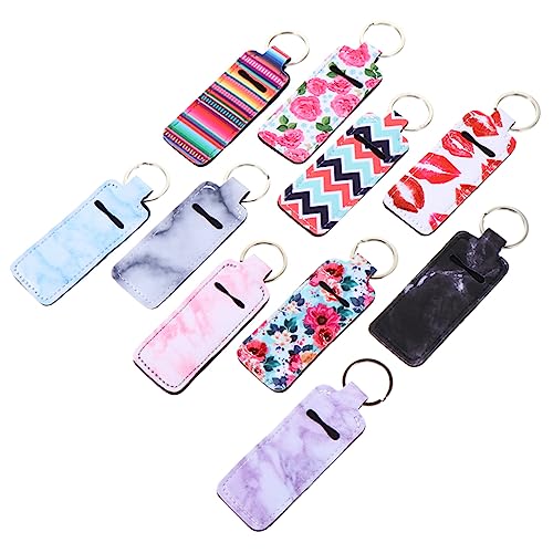 Healvian 1 Satz Teiliges Schlüsselanhänger Lip Balm Halter Aufbewahrung Für Lippenbalsam Lippenstifte Vielseitige Designs Für Täglichen Gebrauch 12 Stück von Healvian