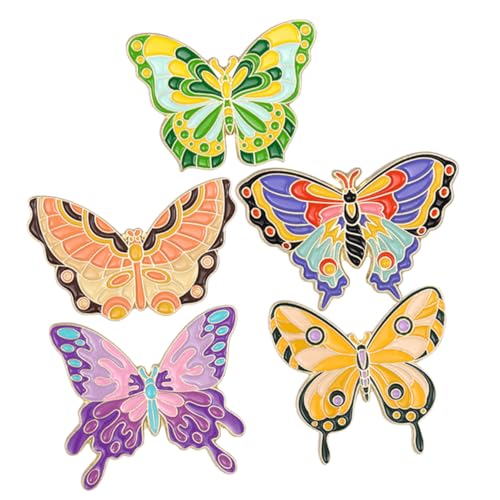 Healvian 5stücke Schmetterlingsbroschen Set Für Damen Modeschmuck Broschen Für Party Und Feiertage Als Accessoires Für Kleidung Und Hut von Healvian
