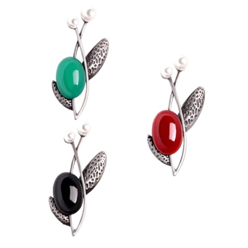 Healvian 1 Satz Teiliges Vintage Zweig Brosche Legierung Für Damen Retro Anstecknadel Modisches Kleidungsaccessoire 3 Stück von Healvian