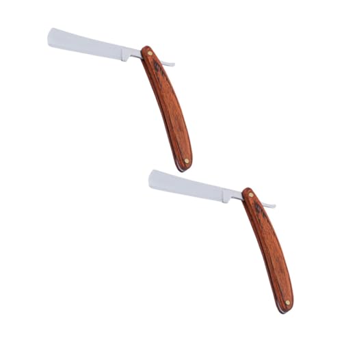 Healvian 1 Satz Vintage Manual Rasierer Teilig Für Bart Augenbrauen Und Kopfrasur Leicht Und Tragbar Für Salon Und Unterwegs 2 Stück von Healvian