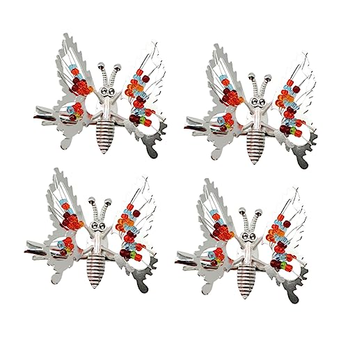 Healvian Haarspangen-set 4-teilig Metall Federhaarnadel Für Mädchen Schmetterlings-haardekor von Healvian