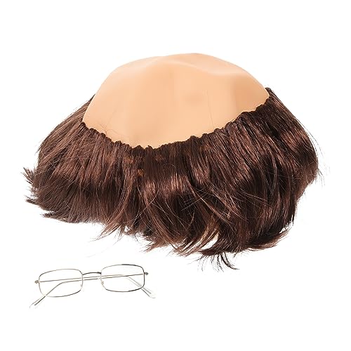 Healvian 1satz Mönch Perücke Für Erwachsene Lustige Glatze Cosplay-wig Einfach Zu Tragende Mönchs-haube Für Halloween Partys Lifelike Kopfbedeckung Für Kostüm-events Leicht Und von Healvian