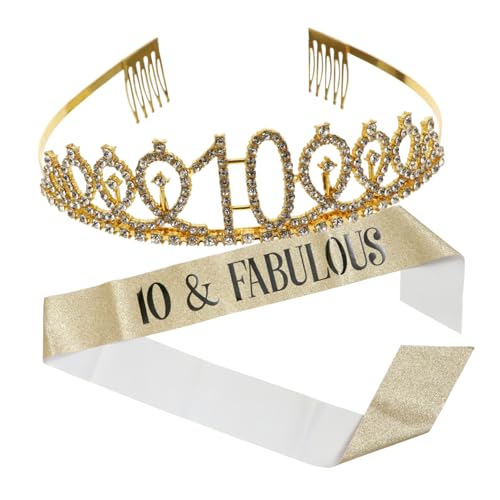 Healvian 1satz Rhinestone Krone Haarreif Mit -ribbon Deko Für Geburtstagsfeiern Haarschmuck Leicht Und Tragbar Für Festliche Anlässe von Healvian