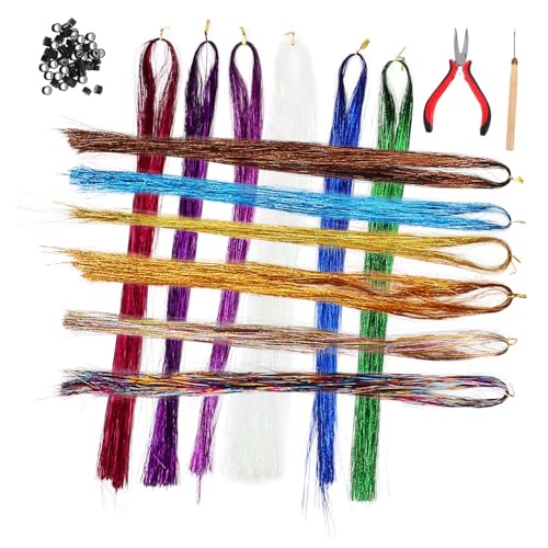 Healvian 1satz Haarsträhnen Kit Mit Farben Häkelnadel Haar- Und Anleitung Für Einfache Anwendung Haaraccessoires Für Und Mädchen von Healvian